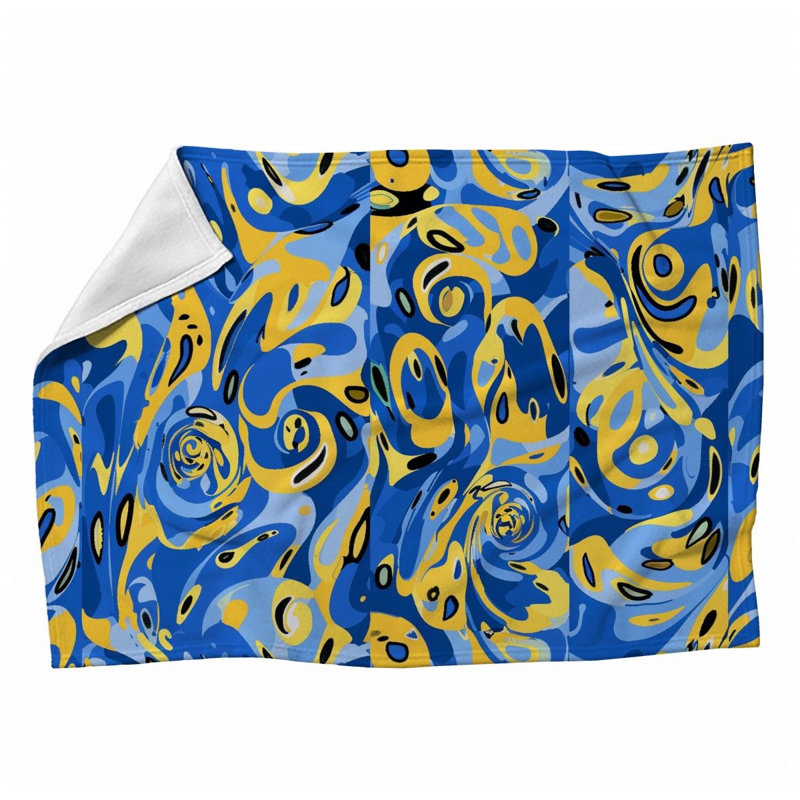 Jeté en peluche floral tendance, L 60 po x L 80 po