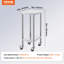 Table de travail 24 po x 30 po x 40 po en acier inoxydable, table de préparation commerciale avec roulettes, table de préparation robuste, table de travail en métal à hauteur réglable pour le restaurant, la maison et l'hôtel-122839394