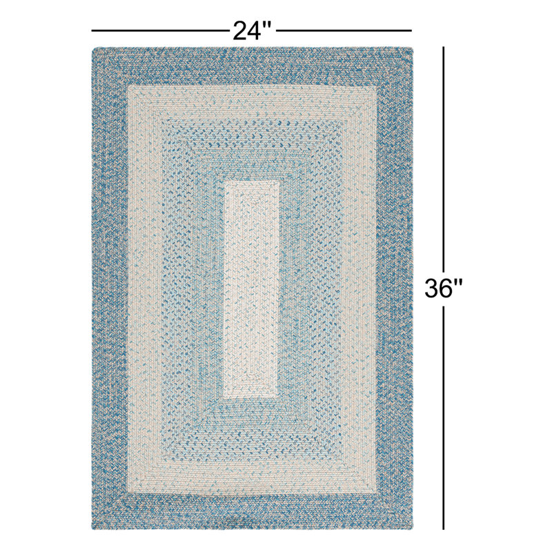 Kealan Rotella Woven Performance Machine Washable Performance Chevron Indoor/Outdoor Area Rug, Rectangle 2' x 3'