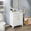 Meuble-lavabo moderne de 27,8 po avec lavabo et rangement intégrés, conception autoportante de style Mid-Century, surface peinte écologique-1047755690