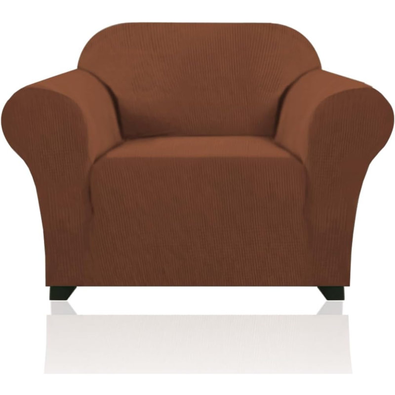 Sofa Slipcover, Brown Polyester/Polyester Blend