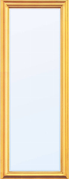 Johnstown Wood Flat Wall Mirror, Gold