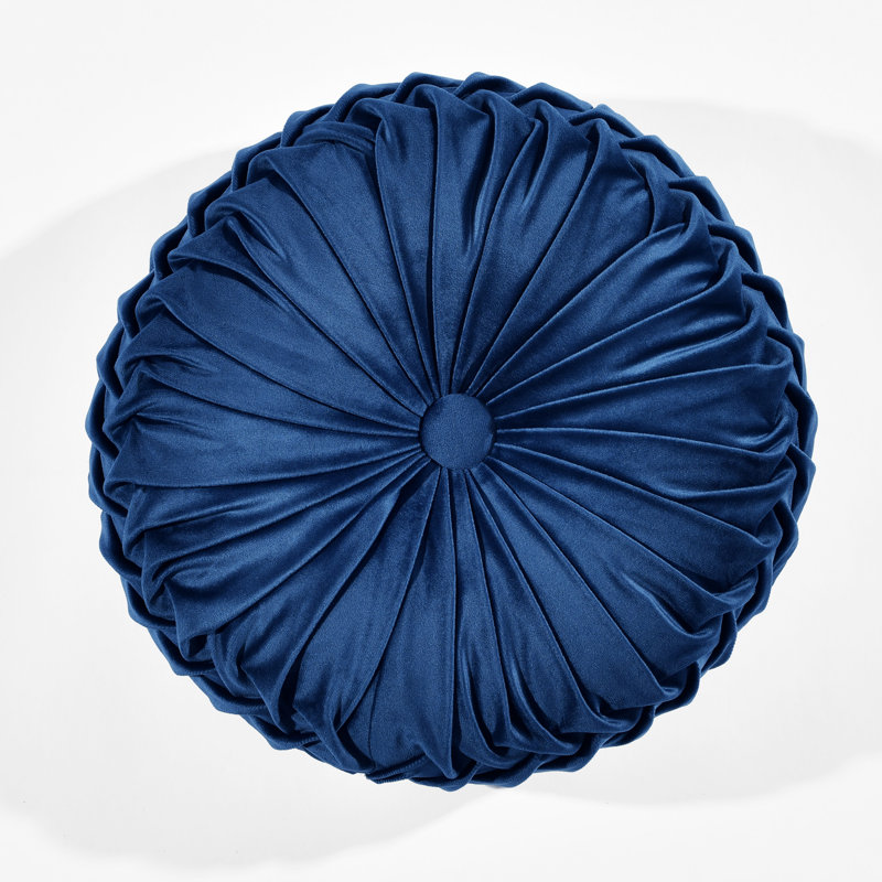 Housse de coussin Reyna, Bleu marine, H 15 po x l 15 po