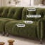 Coussin en chenille vert-2119167698