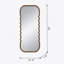 Miroir surdimensionné en bois 31,4 x 1,4 x 74 po avec cadre brun unique