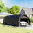 12' x 23.6' Heavy Duty Carport, Portable Garage Car Canopy Tent with UPF50+ Sun Protection, Galvanized Frame, Large Roll-Up Door for Cars, Trucks, Boats, Motorcycle, Bike, Dark Gray-123113283