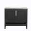 Meuble-lavabo simple 36 po avec dessus en céramique Zohib