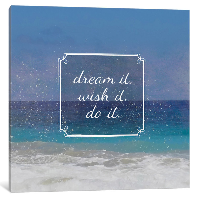 « beach citations ii », art textuel sur toile, H 12 po x l 12 po x P 1,5 po