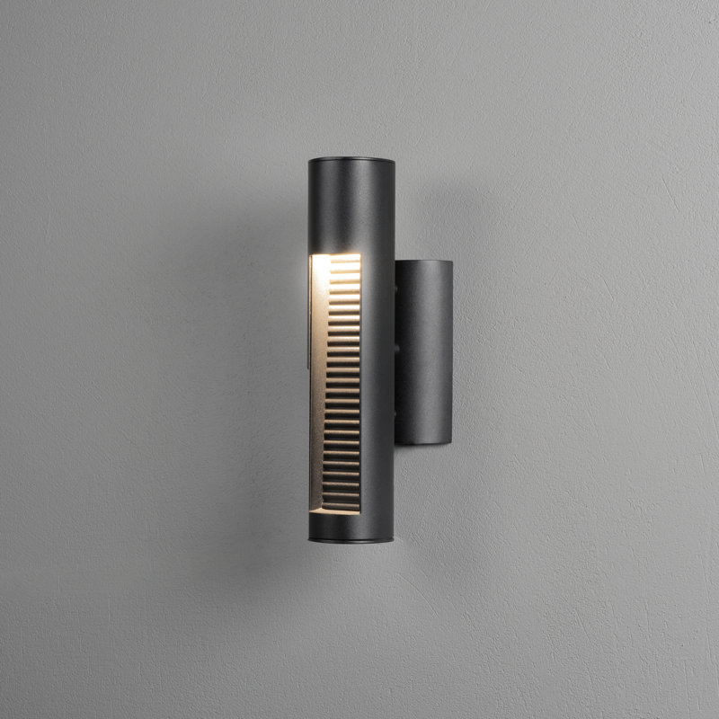 Udine Integrated LED Outdoor Wall Light, Black