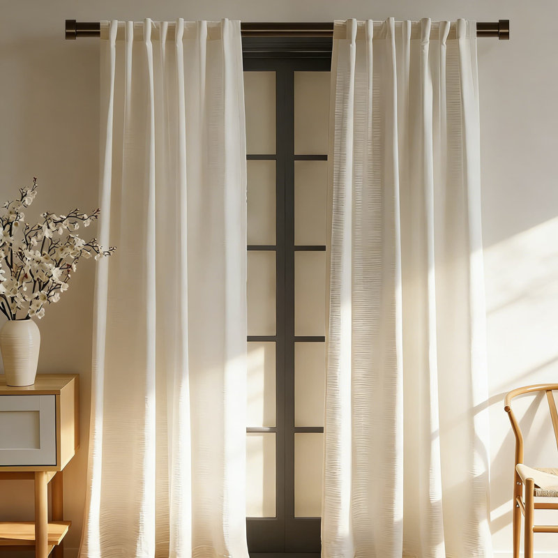 Ensemble de tringle à rideaux réglable robuste, tringle à rideaux en acier de 1 pouce de diamètre avec embout moderne, supporte jusqu'à 30 lb, installation facile pour les fenêtres de 18 à 42 pouces (paquet de 2)