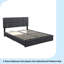 Ensemble de chambre à coucher 2 pièces, lit plateforme tapissier grand avec système de rangement hydraulique, repose-pieds avec pieds en métal-58219010