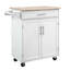 Chariot de cuisine avec plateau en bois massif Cheng-1216738585