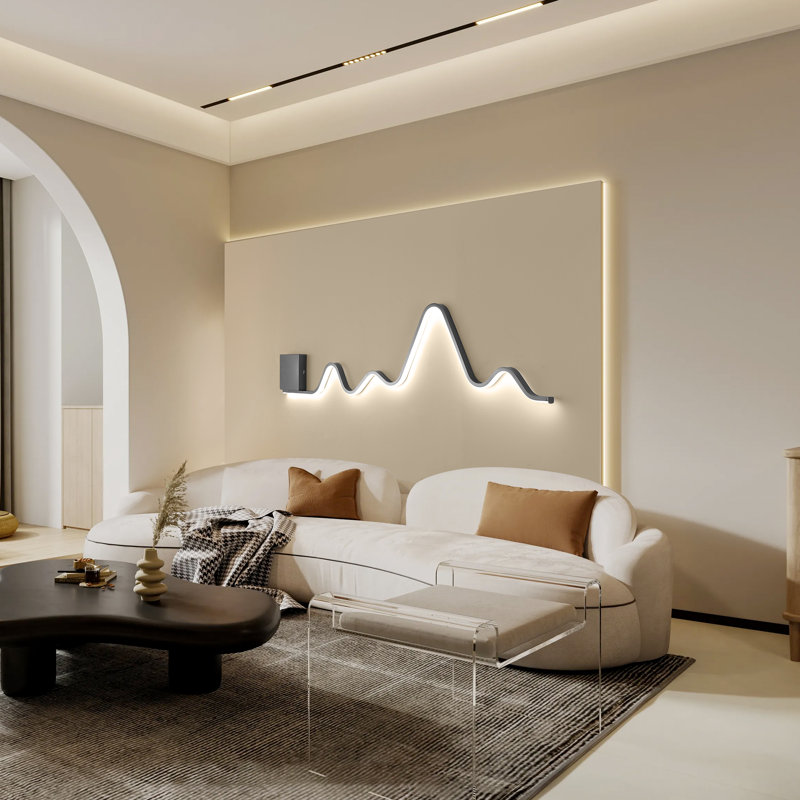Heidamos 1 - Light 110cm Aluminum LED Flush Mounted Sconce