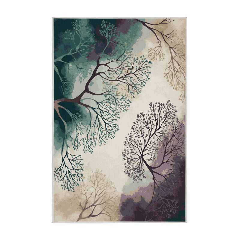 Midnight Meadow Rug, Rectangle 3' x 5'