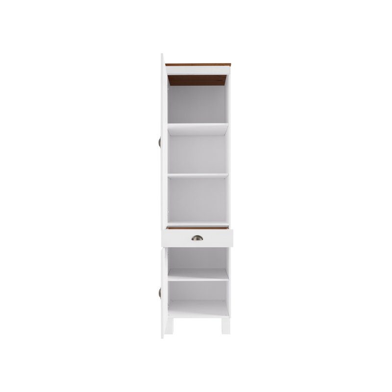 Edgarton 205cm Kitchen Pantry, White/Honey