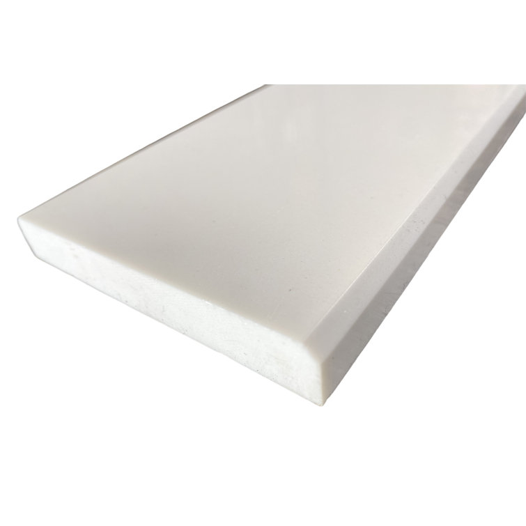 4" x 36" White Engineered Stone Marble Threshold Floor Tile