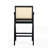 27" Height Woven Cane Plastic Backrest Bar Stool