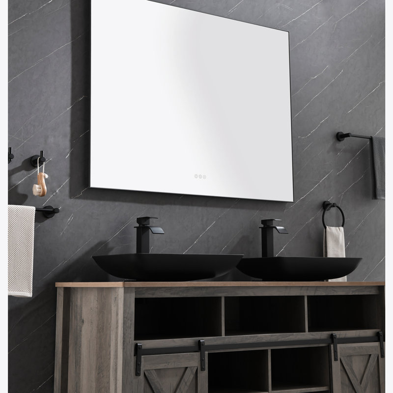 Sonoma Metal Wall Mirror, Black, 36" x 48"