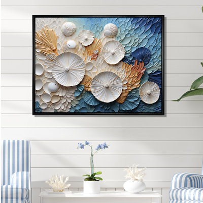 Coastal Seashell Tranquility I - coquillage sur toile, art mural
