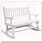 Heavy Duty Wood Rocking Loveseat with Log Design