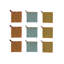 Multi-Tone Cotton Crocheted Pot Holder With Leather Loop-944523083