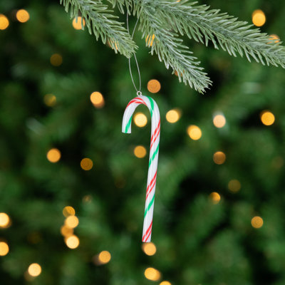 4'' Striped Candy Canes Holiday Shaped Ornament