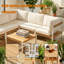 Ensemble de canapé modulaire d'extérieur 8 pièces Positano, ensemble de patio configurable avec repose-pieds, table d'appoint et coussins résistants aux intempéries-2084708853