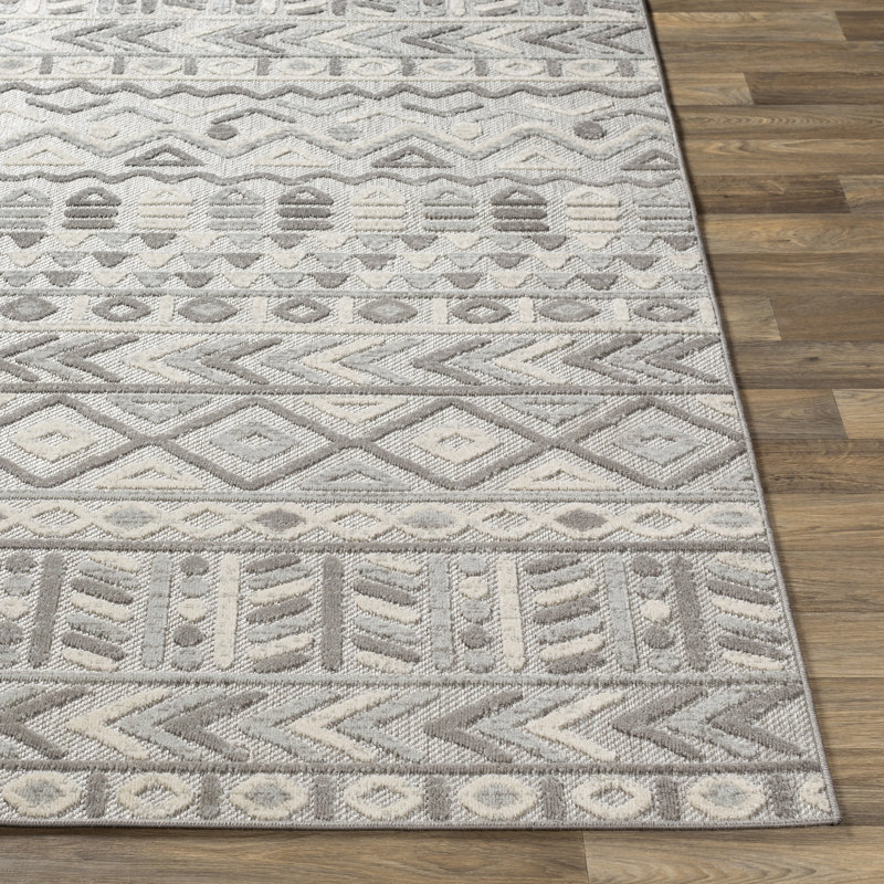 Maconay Oriental Indoor / Outdoor Rug, Rectangle 5'3" x 7'3"