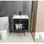Meuble-lavabo mural, meuble de rangement flottant avec porte-serviettes-1645733830