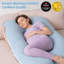 Oreiller pour la grossesse Queen Rose, oreillers rafraîchissants pour dormir, oreiller de maternité pour femmes enceintes, oreiller pour le corps avec housse en coton jersey rafraîchissant, bleu-591778430