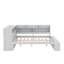 Lit de jour avec armoires de rangement, range-chaussures, structure en bois de pin massif avec ports USB-956259239