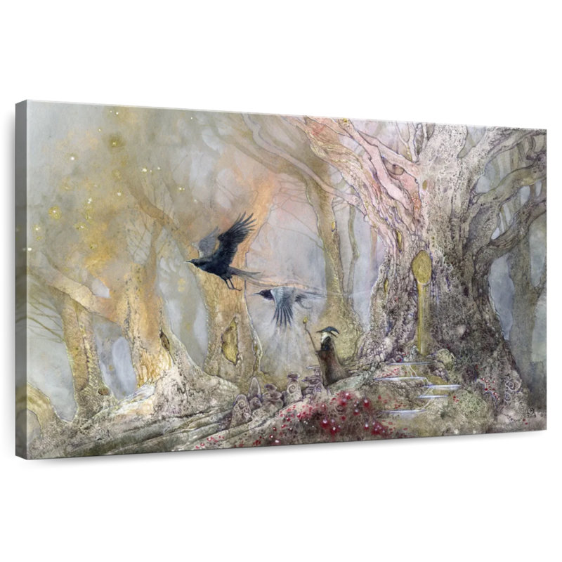 Kelan Raven God, 30" H x 45" W