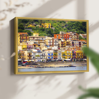 Village de plage italien - reproduction encadrée - réaménageable