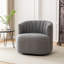Fauteuil demi-tonneau pivotant rembourré Musaab-1129483427