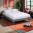 Winchester Queen Platform Bed Frame, Mid-Century Modern Gray, 14.67'' H X 63.54'' W X 82.22'' L-549681659-549681662