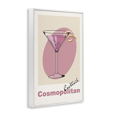 Giclée de cocktail rétro Cosmo, design par LSR Design Studio