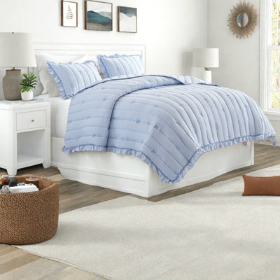 Elegant Quilt Bedding Set, Microfiber Comfort, Romantic Bow Design For Cozy Bedrooms