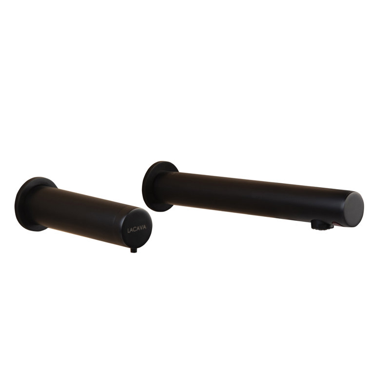 Zoom Wall Mounted Bathroom Faucet, Matte Black