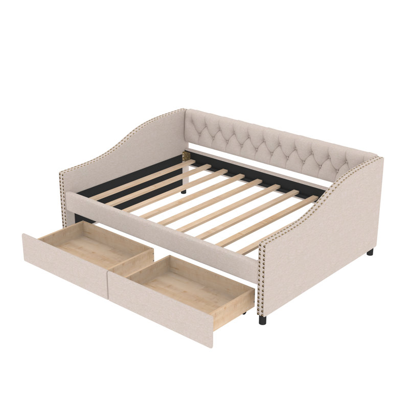 Upholstered Daybed, Beige