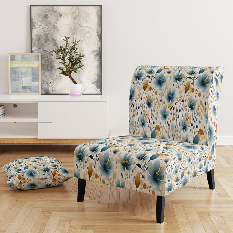 Fauteuil de chambre rembourré bleu Meadow