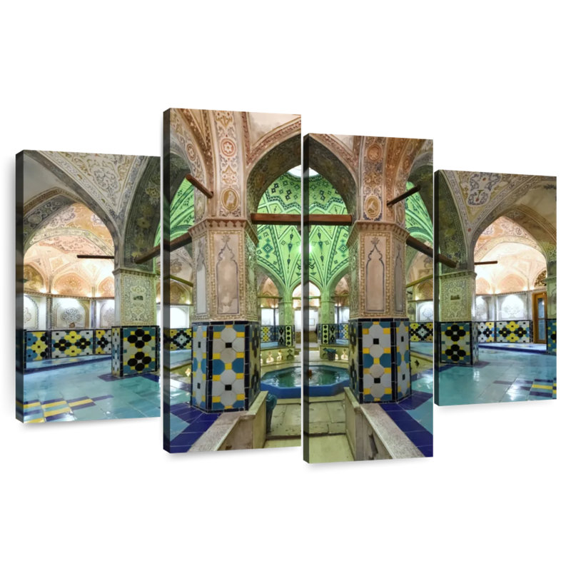 Lilie Sultan Amir Ahmad Bathhouse, 54" H x 84" W
