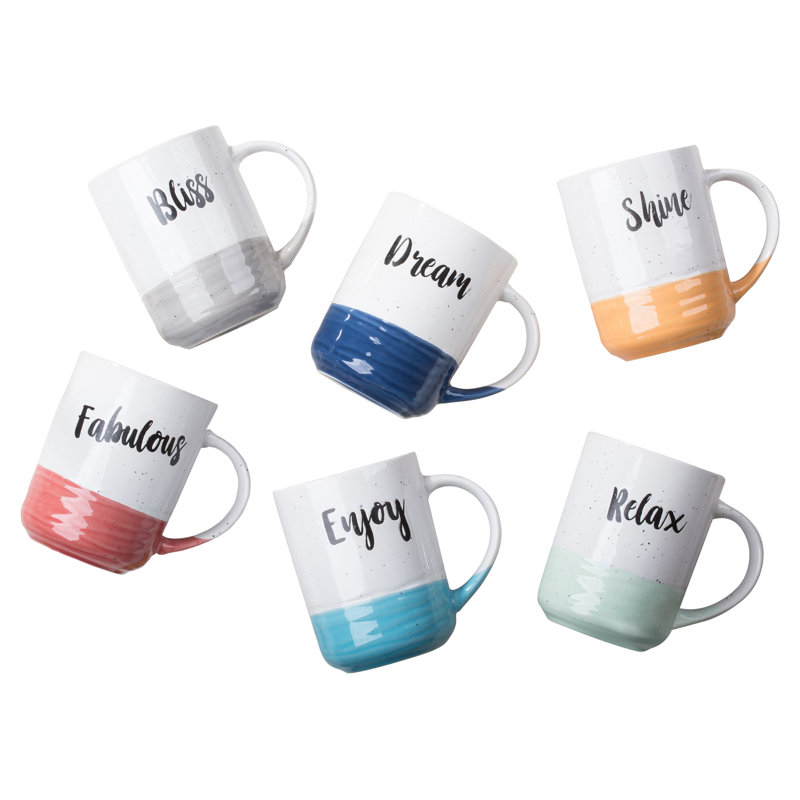 Waterside Slogan Dipped Mug Set
