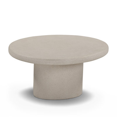 Table basse intérieure / extérieure en béton crème Jade 28 po