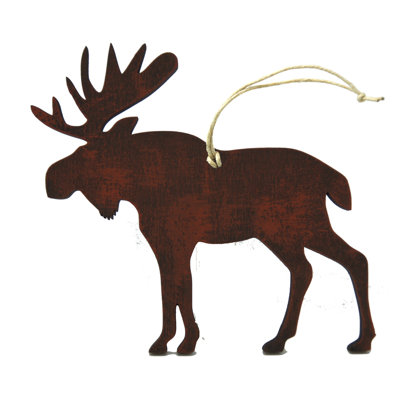 5'' Handmade Wood Animals Holiday Shaped Ornament
