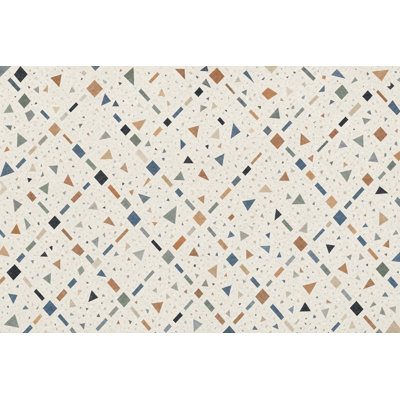 Papier peint fond blanc Mid Century Modern