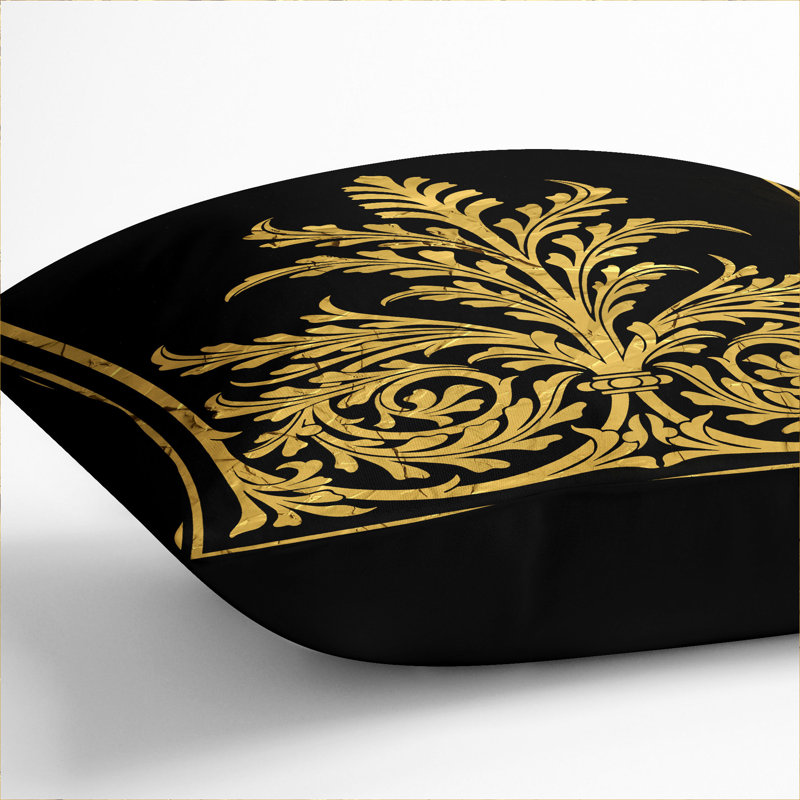 Square Cushion, 40cm H x 40cm W x 15cm D, Black