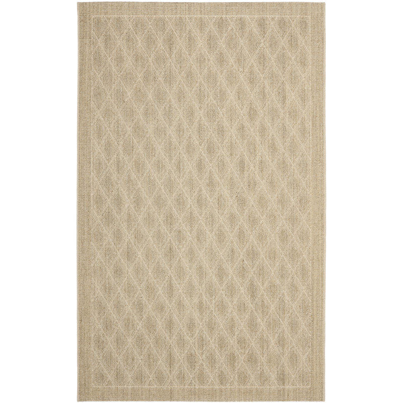 Cayo Geometric Jute / Sisal Area Rug, Runner 61 x 244 cm