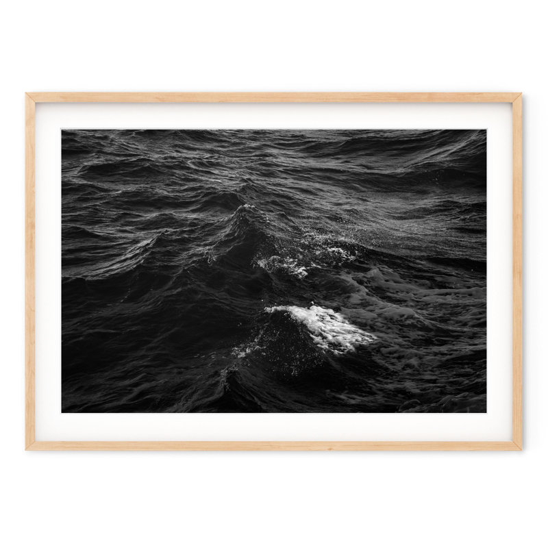 Wave Crest - photographie avec cadre photo, H 28,5 po x l 40 po, Encadré naturel