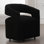 Chaise rembourrée Performance en tissu avec roulettes cachées