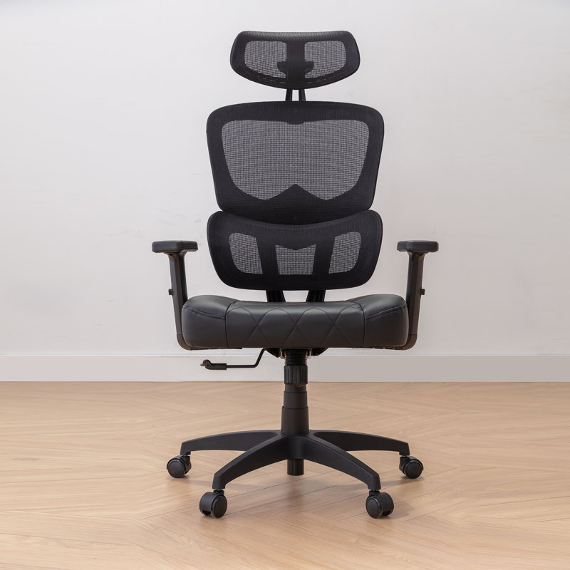 Swivel Ergonomic Office Chair With Adjustable Headrest Armrest, Backrest Tilt Function, Lumbar Support For Executive/Computer Desk/Task Work/Home Office